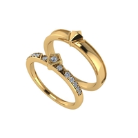 Wedding ring 3d render - Thumbnail 1