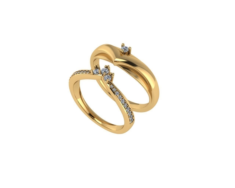 Wedding ring 3d render