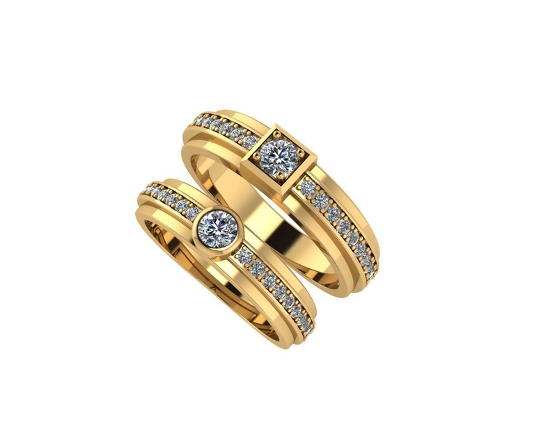 Wedding ring 3d render