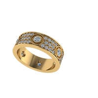 Women Cartier diamond ring 3D render - Thumbnail 1