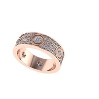 Women Cartier diamond ring 3D render - Thumbnail 2