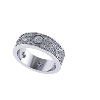 Women Cartier diamond ring 3D render - Thumbnail 3