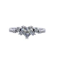 Women diamond engagement ring 3d render - Thumbnail 4