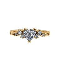 Women diamond engagement ring 3d render - Thumbnail 5