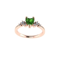 Women diamond engagement ring 3d render - Thumbnail 7