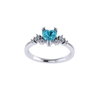 Women diamond engagement ring 3d render - Thumbnail 8