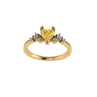 Women diamond engagement ring 3d render - Thumbnail 9