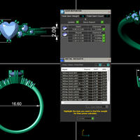 Women diamond engagement ring 3d render - Thumbnail 11
