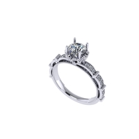Women diamond engagement ring 3d render - Thumbnail 3