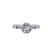 Women diamond engagement ring 3d render - Thumbnail 4