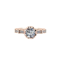Women diamond engagement ring 3d render - Thumbnail 5