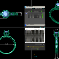 Women diamond engagement ring 3d render - Thumbnail 8