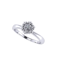 Women diamond engagement ring 3d render - Thumbnail 3