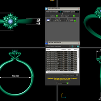 Women diamond engagement ring 3d render - Thumbnail 8
