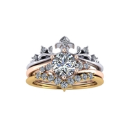 Women diamond engagement ring 3d render - Thumbnail 4
