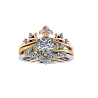 Women diamond engagement ring 3d render - Thumbnail 5