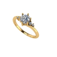 Women diamond engagement ring 3d render - Thumbnail 7