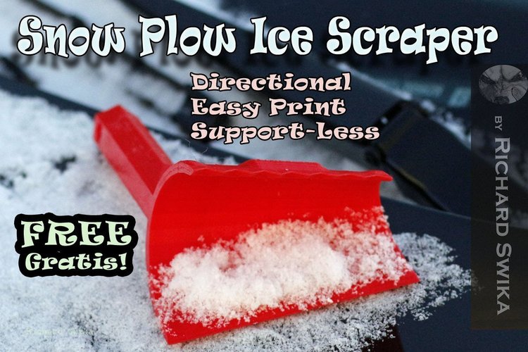 Snow Plow Ice Scraper 3D Print 56937