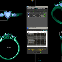 Women diamond engagement ring 3d render - Thumbnail 5