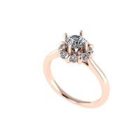 Women diamond engagement ring 3d render - Thumbnail 2