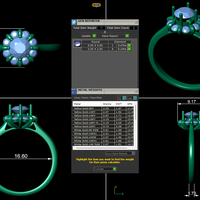 Women diamond engagement ring 3d render - Thumbnail 5