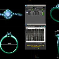 Women diamond engagement ring 3d render - Thumbnail 5
