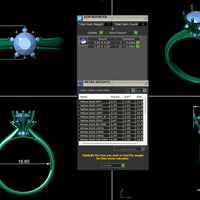 Women diamond engagement ring 3d render - Thumbnail 5