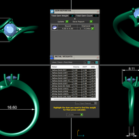 Women diamond engagement ring 3d render - Thumbnail 5