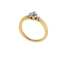 Women diamond engagement ring 3d render - Thumbnail 1