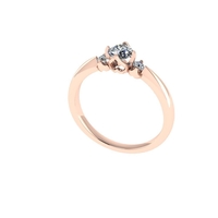 Women diamond engagement ring 3d render - Thumbnail 2