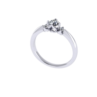 Women diamond engagement ring 3d render - Thumbnail 3