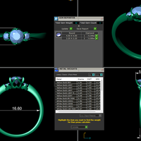 Women diamond engagement ring 3d render - Thumbnail 5