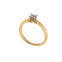 Women diamond engagement ring 3d render - Thumbnail 1
