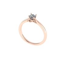 Women diamond engagement ring 3d render - Thumbnail 2