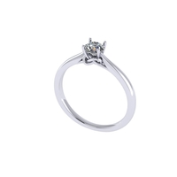 Women diamond engagement ring 3d render - Thumbnail 3