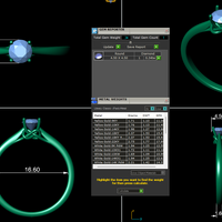 Women diamond engagement ring 3d render - Thumbnail 4
