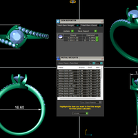 Women diamond engagement ring 3d render - Thumbnail 5