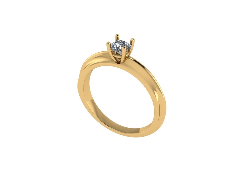 Women diamond ring 3d render