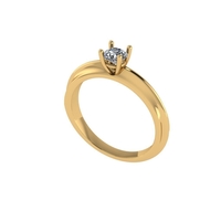 Women diamond ring 3d render - Thumbnail 1