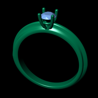 Women diamond ring 3d render - Thumbnail 4