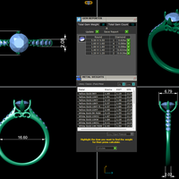 Women diamond engagement ring 3d render - Thumbnail 4