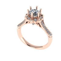 Women diamond engagement ring 3d render - Thumbnail 3