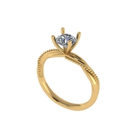 Women diamond engagement ring 3d render - Thumbnail 1
