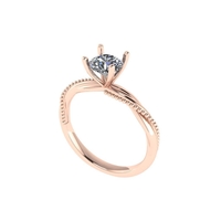 Women diamond engagement ring 3d render - Thumbnail 2