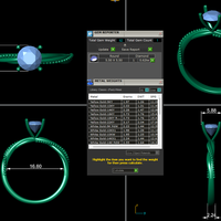 Women diamond engagement ring 3d render - Thumbnail 5
