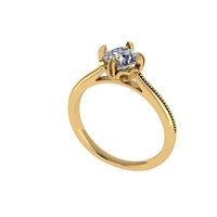 Women diamond engagement ring 3d render - Thumbnail 1