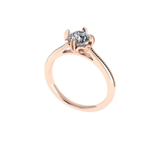 Women diamond engagement ring 3d render - Thumbnail 2