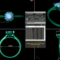 Women diamond engagement ring 3d render - Thumbnail 5