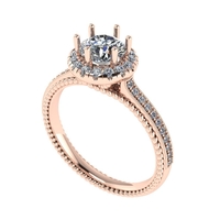 Women diamond engagement ring 3d render - Thumbnail 2