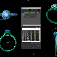 Women diamond engagement ring 3d render - Thumbnail 5